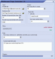 Page Generator screenshot